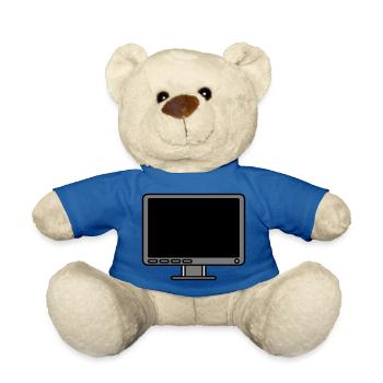 Icon Logo Computer Screen - Teddy Bear - royal blue - Front