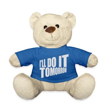 Citation de Do It Tomorrow - Nounours - bleu roi - Devant