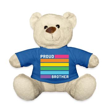 Pride Month LGBT - Proud Brother - Teddy Bear - royal blue - Front