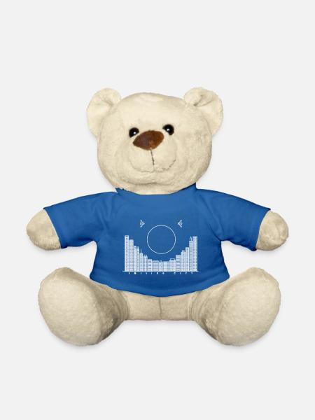 SmilingCity - white version - Teddy Bear - royal blue