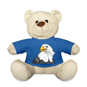 Portrait d’un aigle fier - Nounours - bleu roi - Devant