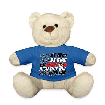 And I laugh in Breton - Teddy Bear - royal blue - Front