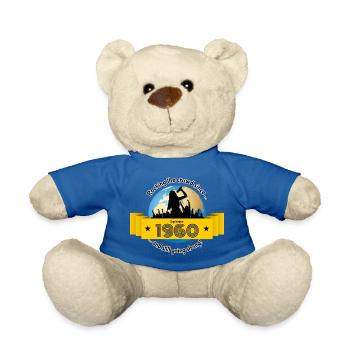 65th birthday Rocking the crowd since 09/1960 - Teddy Bear - royal blue - Front