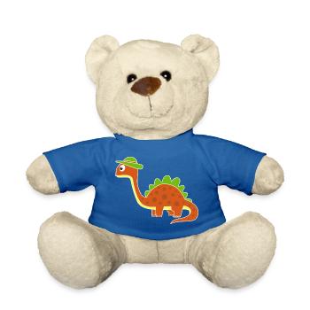 Drôle de dinosaure avec des points - Nounours - bleu roi - Devant