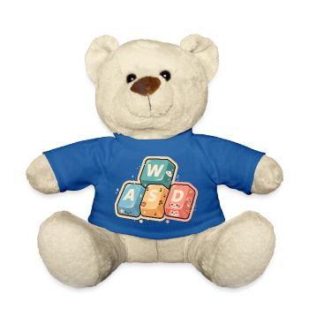 Kawaii WASD Gaming Gamer Cute Cute Gift - Teddy Bear - royal blue - Front