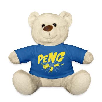Peng explosion GelbKnall Motiv - Teddy - Königsblau - Vorne