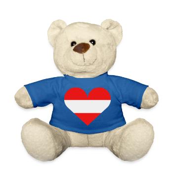 Austria heart flag - Teddy Bear - royal blue - Front