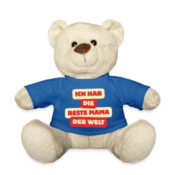 Best Mom in the World – Baby & Kids Shirt - Teddy Bear - royal blue - Front