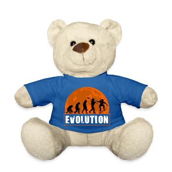Evolution of Skateboarding Retro Sunset Skater - Teddy Bear - royal blue - Front