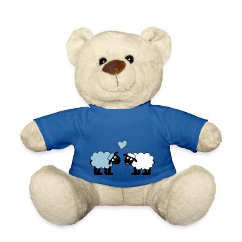mouton joyeusement amoureux mouton mouton cœur d’agneau - Nounours - bleu roi - Devant