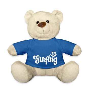 Surfing Surfergirl Surfen Wellenreiten Geschenk - Teddy - Königsblau - Vorne