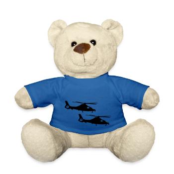 helicopter - Teddy Bear - royal blue - Front