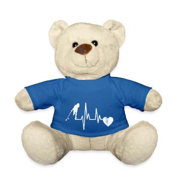 Floorball Cadeau Joueur de hockey sur gazon Joueur de hockey Hockey - Nounours - bleu roi - Devant