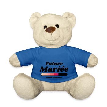 Future Mariée - Nounours - bleu roi - Devant