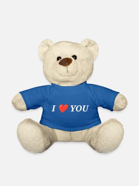 I Love You - Teddy - Königsblau