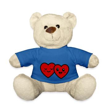 Herzen Paar Liebe - Teddy - Königsblau - Vorne