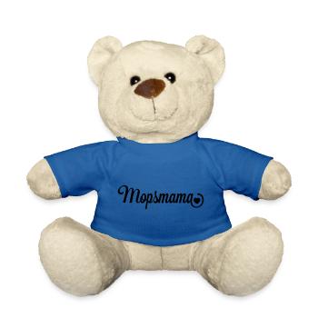 Mopsmama mit Herz - Teddy - Königsblau - Vorne