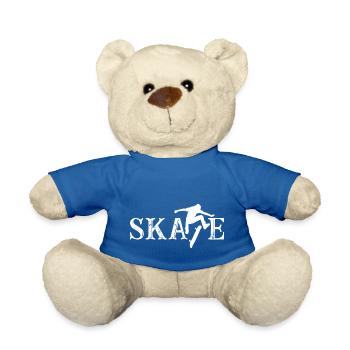 Skateboarder Skateboard Skater - Teddy Bear - royal blue - Front