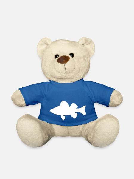 Barsch weiß - Teddy - Königsblau