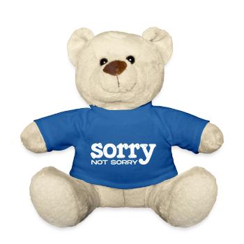 Désolé pas désolé. Design ironique et amusant - Nounours - bleu roi - Devant