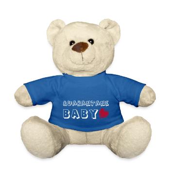 Schwangerschaft Babyparty Babyshower Boy Girl - Teddy - Königsblau - Vorne
