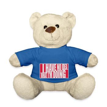 I Have No Idea - Teddy Bear - royal blue - Front
