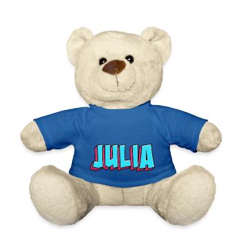 Name Image: Julia - Teddy Bear - royal blue - Front