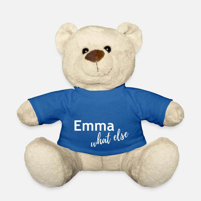 Emma What else - Teddy Bear - royal blue