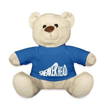 Sneaker Kopf Weiß - Teddy - Königsblau - Vorne
