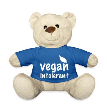 Vegan Intolerant - Teddy Bear - royal blue - Front