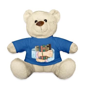Book, Books - Teddy Bear - royal blue - Front
