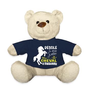 Horse Shirt • Reiten • Pony Geschenke - Teddy - French Navy - Vorne