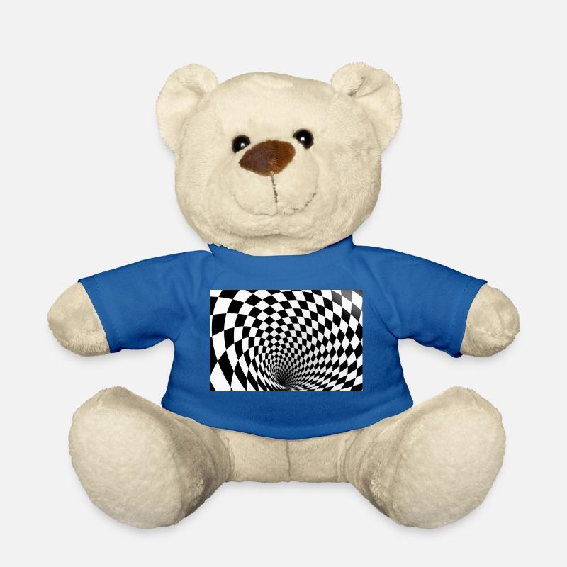 Optical Illusion 3D - Teddy Bear - royal blue