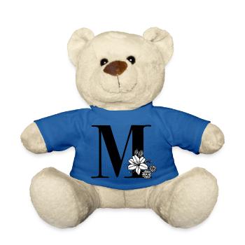 Buchstabe M - Teddy - Königsblau - Vorne