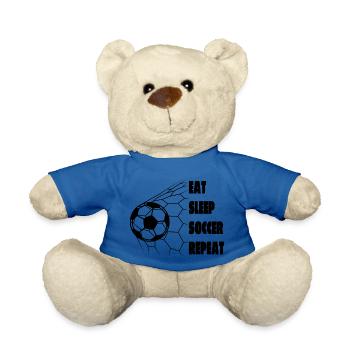 Fußballmannschaft Fußballdesign Fußballspieler - Teddy - Königsblau - Vorne