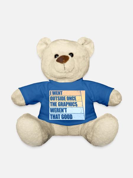 I Went Outside Once The Graphics Weren't That Good - Teddy Bear - royal blue