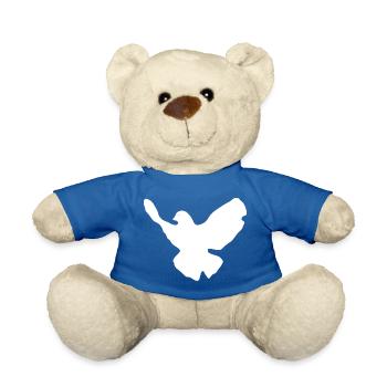 Dove of Peace - Teddy Bear - royal blue - Front