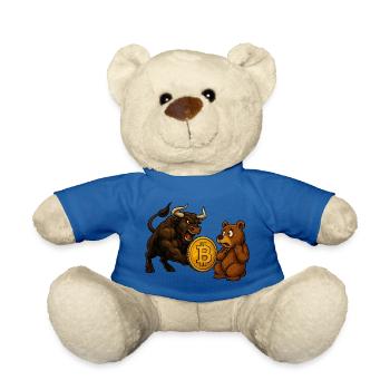 Bitcoin Bull vs Bear - Nounours - bleu roi - Devant