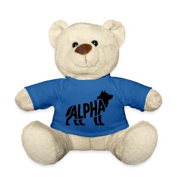 Alpha - Motivierendes Wolf-Logo - Teddy - Königsblau - Vorne