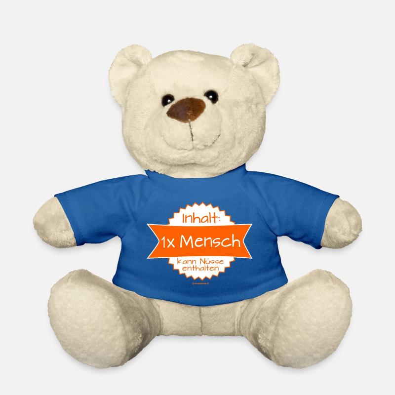 Humorous Human Logo with Message - Teddy Bear - royal blue