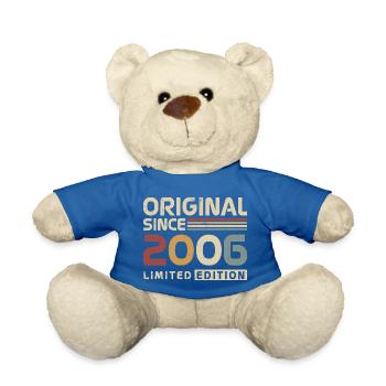 Original 2006 Vintage Vintage Birthday Retro - Teddy Bear - royal blue - Front