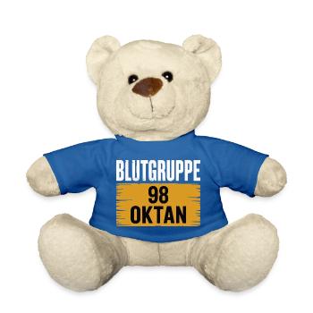 Blutgruppe 98 Oktan - Benzin Design - Teddy - Königsblau - Vorne