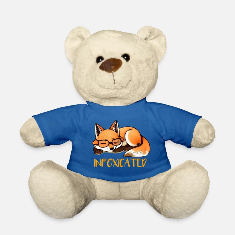 Schlafender Fuchs - Teddy - Königsblau