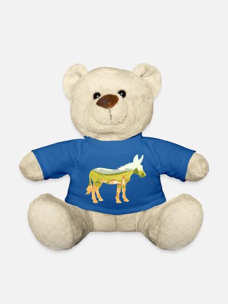 Esel Dorf Landwirt - Teddy - Königsblau