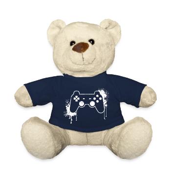 CONTROLLER RETRO in white - Teddy Bear - french navy - Front
