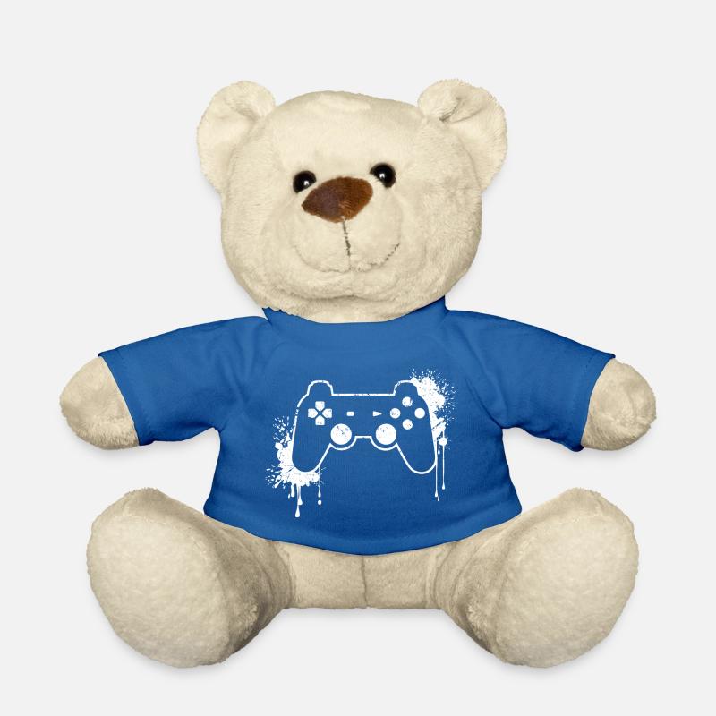 CONTROLLER RETRO in weiß - Teddy - Königsblau