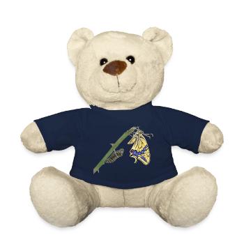 De la chenille au papillon - Nounours - bleu marine - Devant