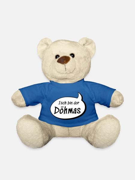 Isch bin dor Döhmas Thomas auf sächsisch lustig - Teddy - Königsblau