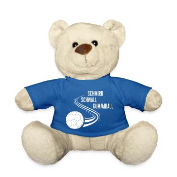 Schwirr Schwall Gummiball - Teddy - Königsblau - Vorne