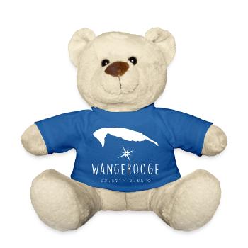 Wangerooge Herzschlag Nordsee Geschenk - Teddy - Königsblau - Vorne